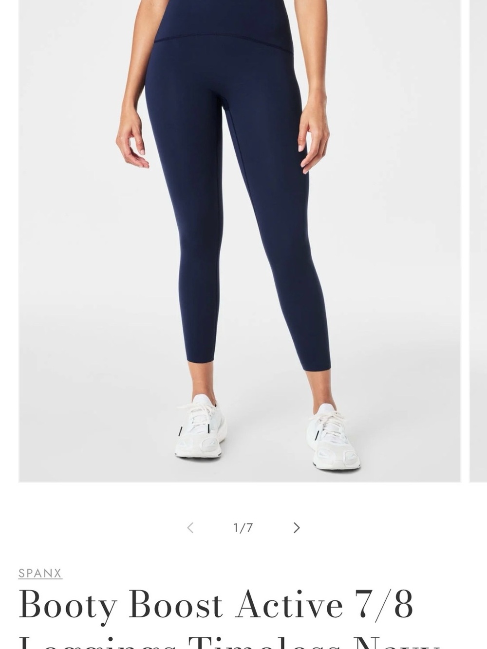 SPANX Booty Boost 7/8 Leggings in Navy